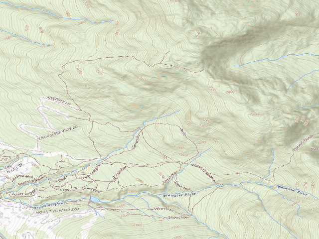 USGS topographic map of Mt. Mansfield State Forest - Morse primitive camping area