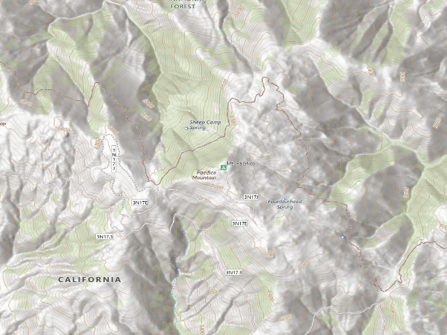 USGS topographic map of Mt. Pacifico