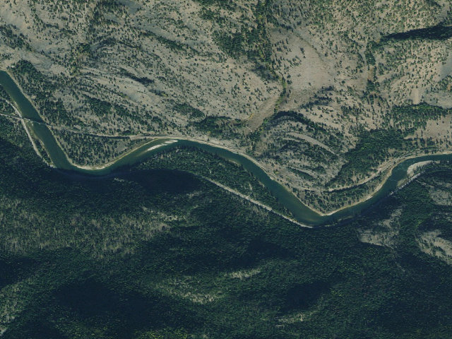 Aerial image of Muchwater Camping Area