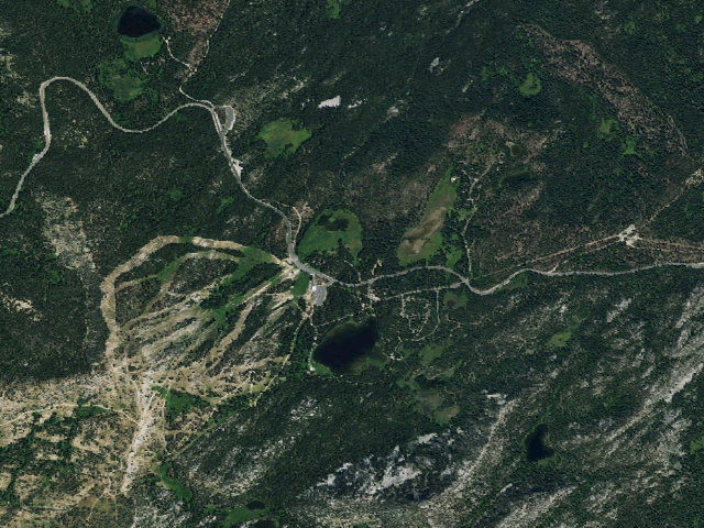 Aerial image of Mud Lake Campground