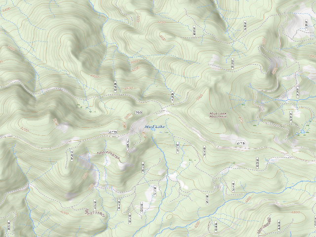 USGS topographic map of Mud Lake Shelter