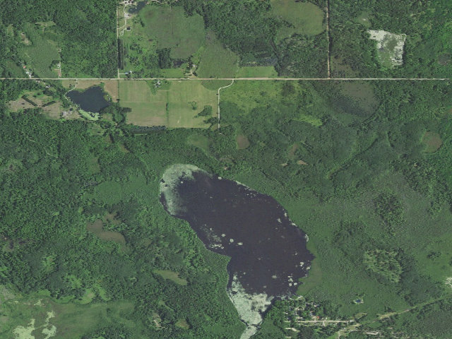 Aerial image of Mud Lake State Forest Campground