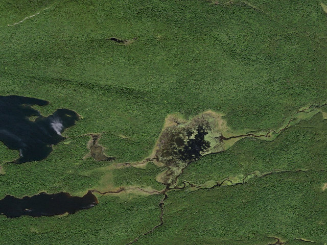 Aerial image of Mud Lake Tentsites (West Canada Lake Wilderness)