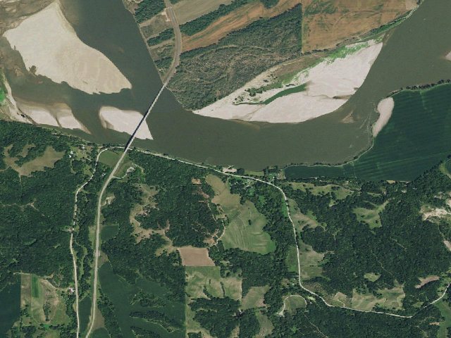 Aerial image of Mulberry Bend WMA