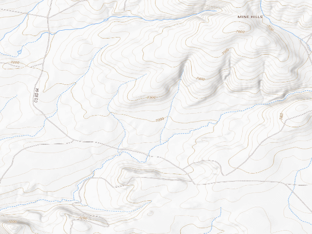 USGS topographic map of Mule Creek Ranch WHMA Campground