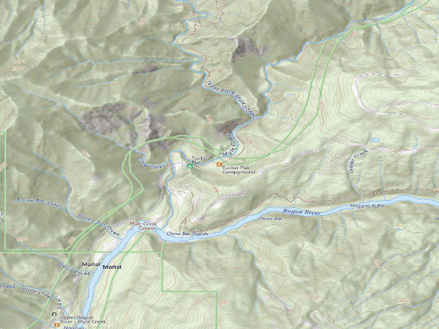 USGS topographic map of Mule Creek Trail