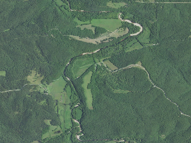 Aerial image of Mule Shoe Conservation Area
