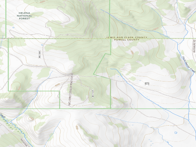 USGS topographic map of Mullan Rd 571 007