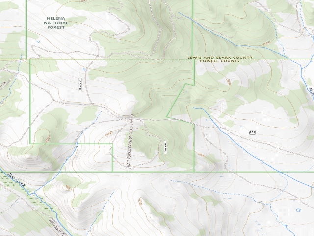 USGS topographic map of Mullan Rd 571 008