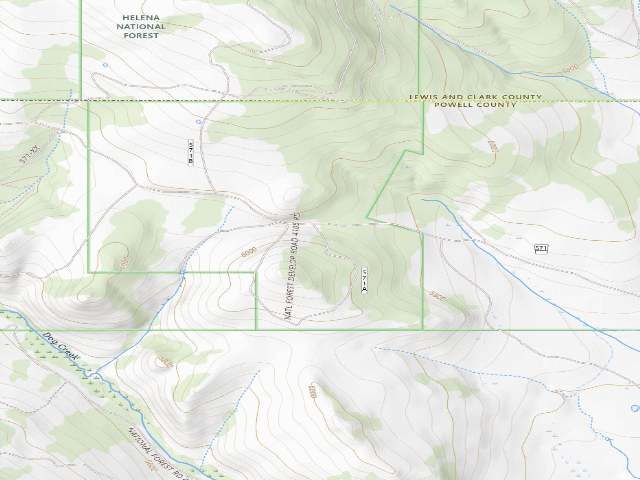 USGS topographic map of Mullan Rd 571 010