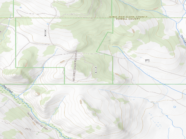 USGS topographic map of Mullan Rd 571 014