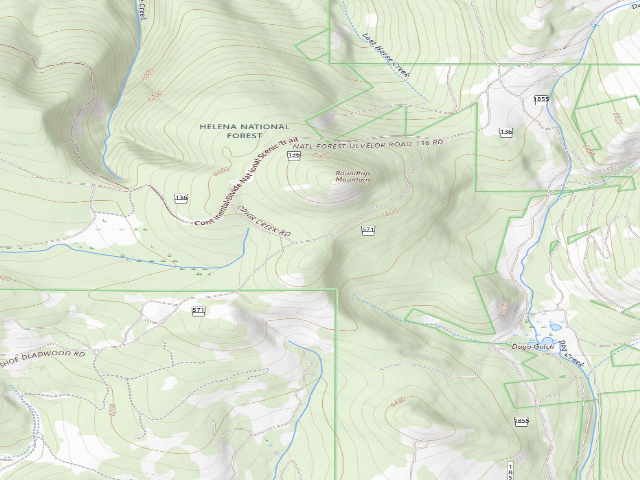 USGS topographic map of Mullan Rd 571 015