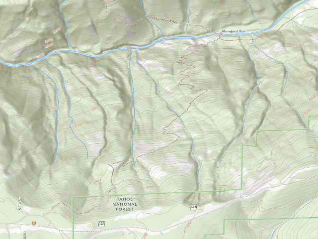 USGS topographic map of Mumford Bar To Beacroft