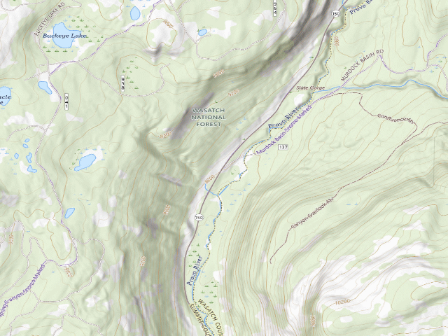 USGS topographic map of Murdock Basin/Broadhead Meadows