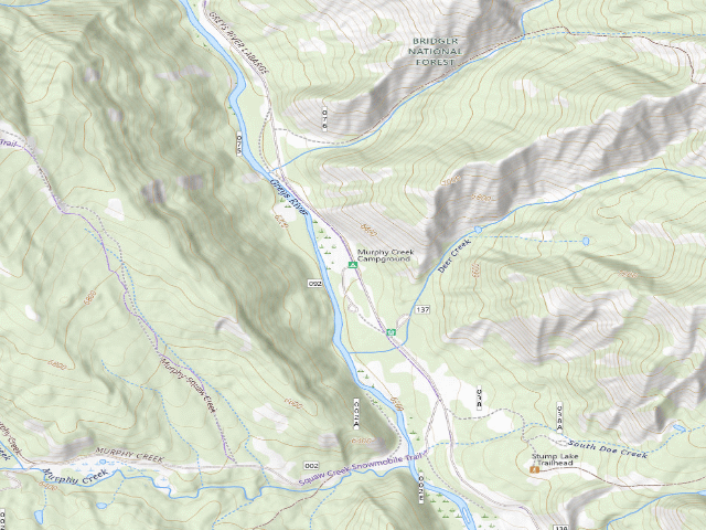 USGS topographic map of Murphy Creek Campground