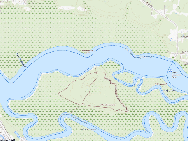 USGS topographic map of Murphy Creek Conservation Area group campsite