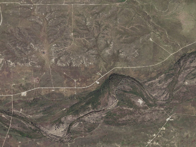 Aerial image of Murphy Trailhead (Cimarron National Grassland)