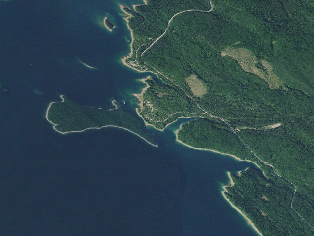 Aerial image of Murray Bay Campground