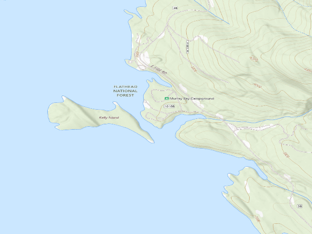 USGS topographic map of Murray Bay Campground