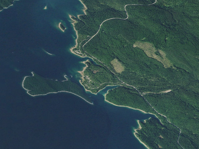 Aerial image of Murray Bay Campground