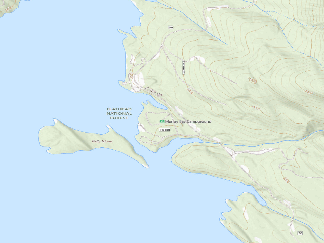 USGS topographic map of Murray Bay Campground