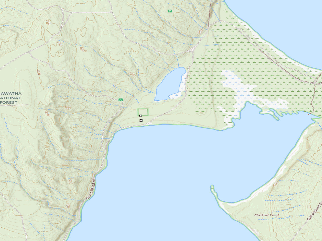 USGS topographic map of Murray Bay Group Site