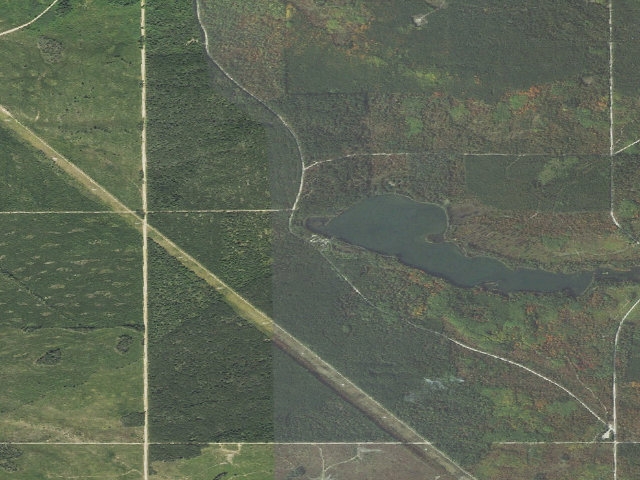 Aerial image of Muskrat Lake State Forest Campground