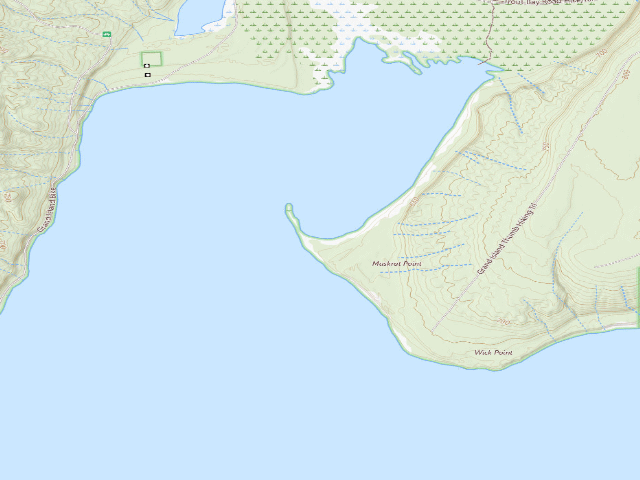 USGS topographic map of Muskrat Point Campsite