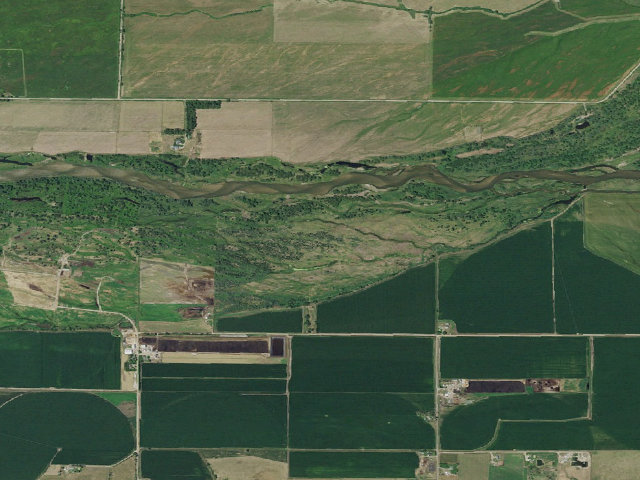 Aerial image of Muskrat Run WMA