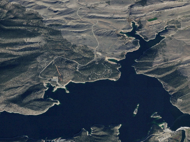Aerial image of Mustang Ridge Campground