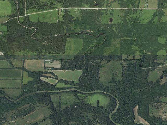 Aerial image of Mustard hill (Hulah WMA)