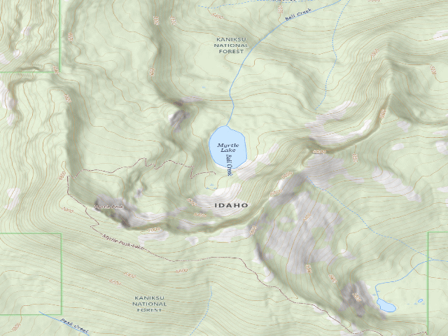 USGS topographic map of Myrtle Lake