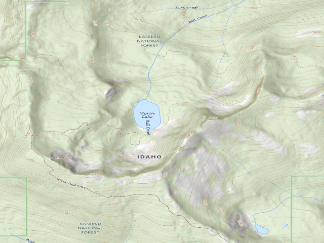 USGS topographic map of Myrtle Lake