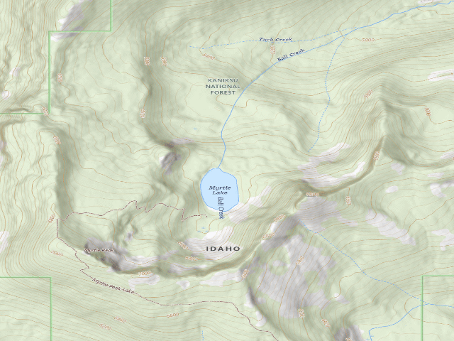 USGS topographic map of Myrtle Lake