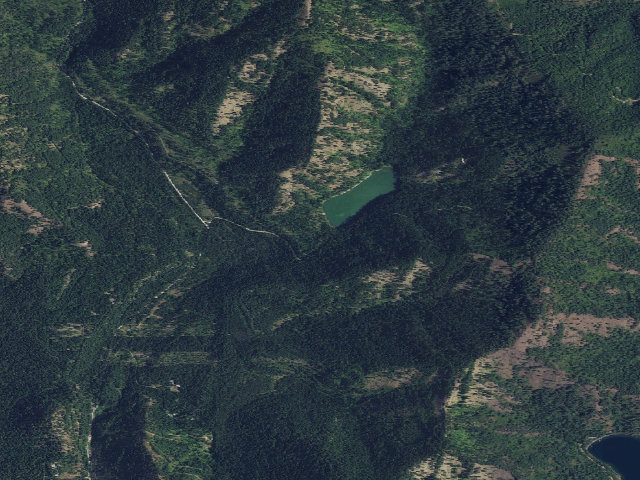 Aerial image of Mystic Lake