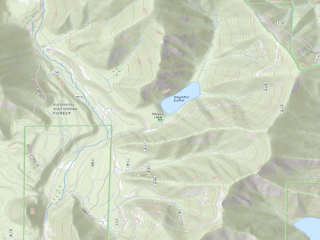USGS topographic map of Mystic Lake