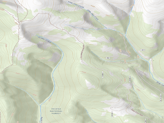USGS topographic map of N. Fork Keep Cool Crk Rd 1821-009