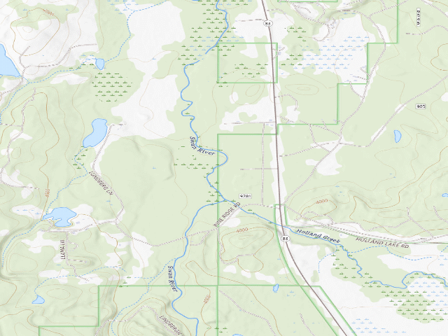 USGS topographic map of N Pine Ridge Road 10157Y