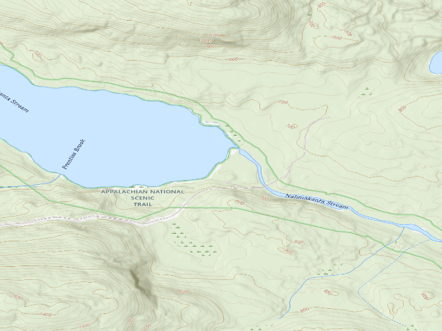 USGS topographic map of Nahmakanta Lake - South End (Nahmakanta Public Land)