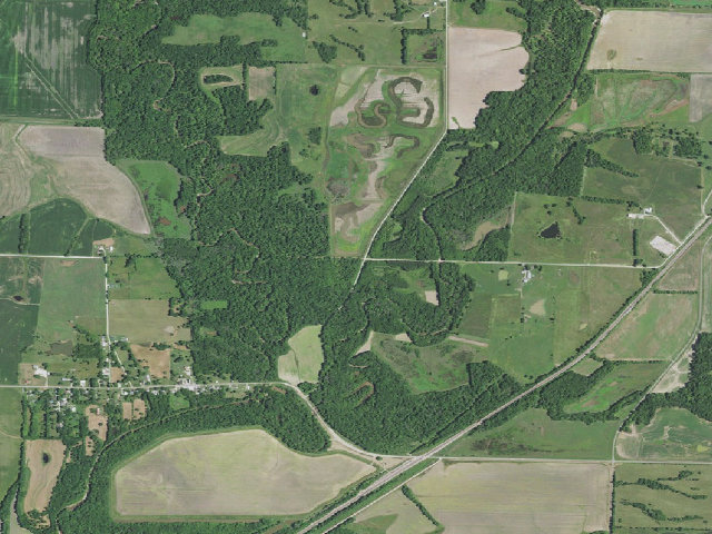 Aerial image of Nannie B. Floyd Memorial Conservation Area