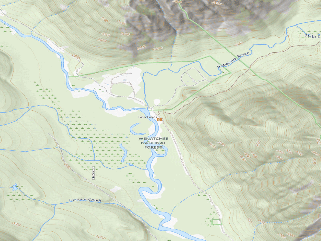 USGS topographic map of Napeequa Crossing Campground