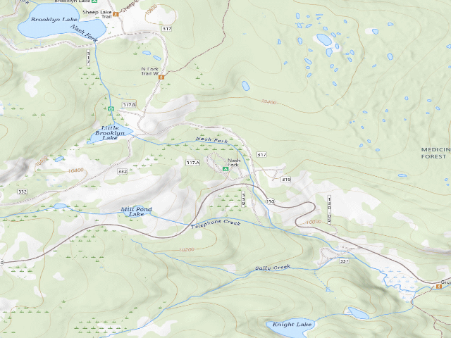 USGS topographic map of Nash Fork
