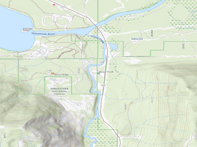 USGS topographic map of Nason Creek