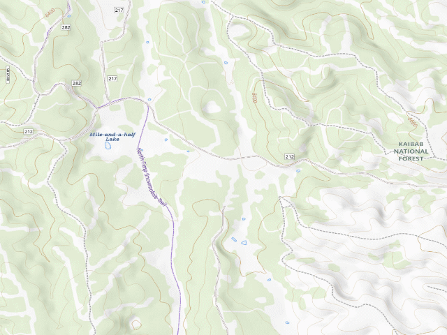 USGS topographic map of National Forest Free Camping