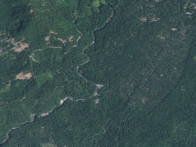 Aerial image of Natural Bridge Campground