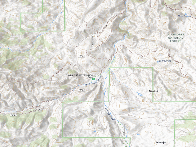 USGS topographic map of Navajo Flat/Ohv Staging Area