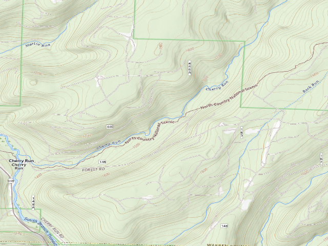 USGS topographic map of Nct-Cherry Run Shelter