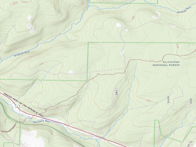 USGS topographic map of Nct-Gibbs Spring Shelter