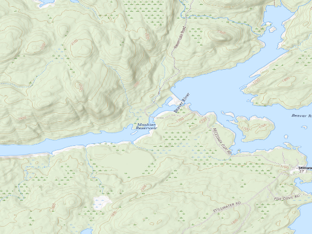 USGS topographic map of Necessary Dam Rd Campsite (Independence River Wild Forest)