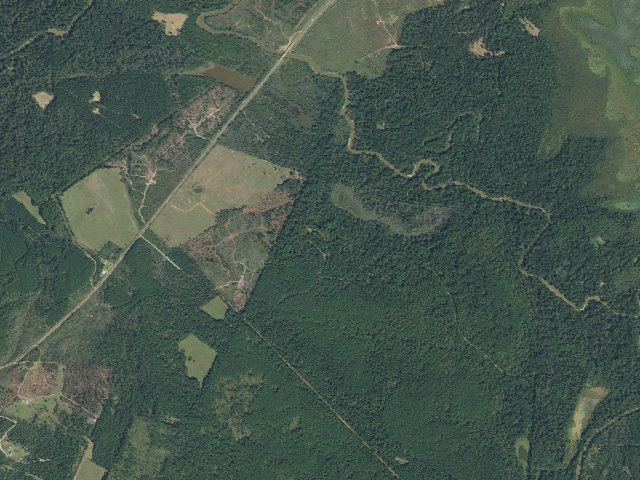 Aerial image of Neches Bluff Overlook